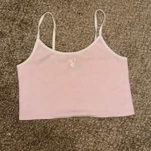 Playboy terry light pink top